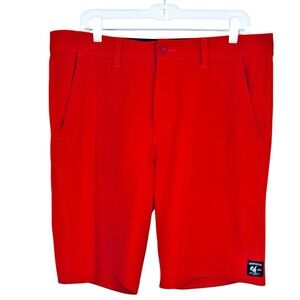 Vans Vanphibian Board Shorts Mens 36 XL Red Hybrid‎ Swim Trunk Swimsuit Pockets